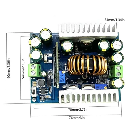 Modulshop DC DC Konverter Step Down 400W 15A 95V Modulshop DC DC Konverter Step Down 400W 15A 95V